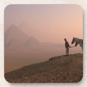 Porta-copo África, Egito, Cairo, Gizé, pirâmides de Gizé em