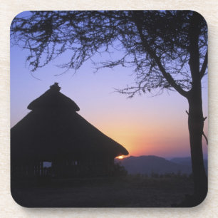 Porta-copo África, Etiópia, região do rio Omo, Pôr do sol sob