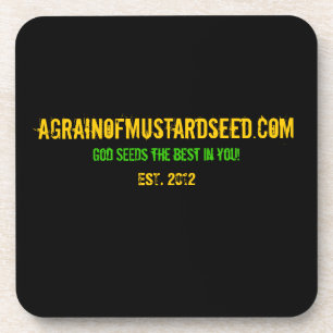 Porta-copo Agrainofmustardseed.com EST 2012