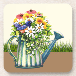Porta-copo Água com flores selvagens