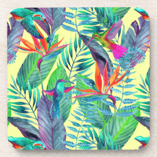 Porta-copo Aguarela Humminbirds na selva