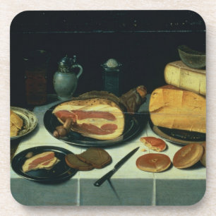 Porta-copo Ainda vida com um presunto (óleo no painel)