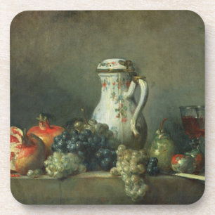 Porta-copo Ainda vida com uvas e romã, 1763 (óleo