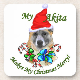 Porta-copo Akita Christmas