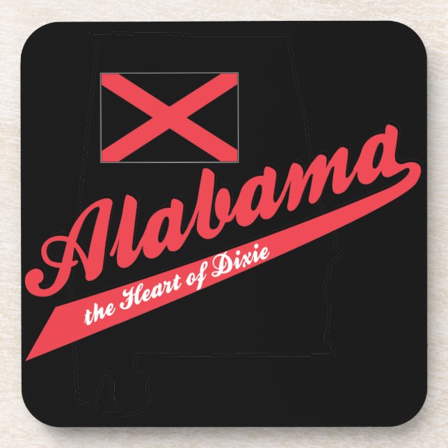 Porta-copo Alabama Coração de Dixie (Frente)