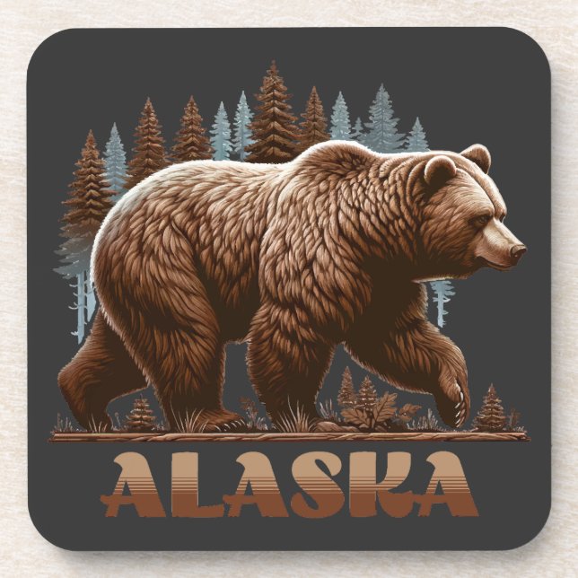 Porta-copo Alaska Grizzly Bear (Frente)
