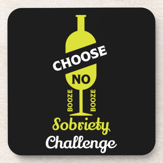 Porta-copo Álcool Sobriedade Álcool Teetotal Sem Álcool C (Frente)