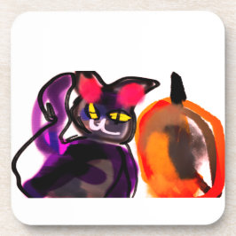 Porta-copo Alegria de abóbora de gato preto