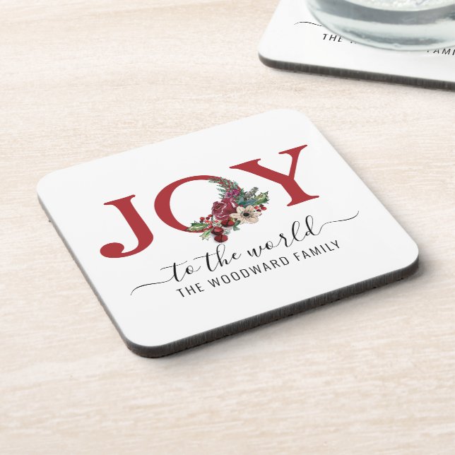 Porta-copo Alegria Personalizada Vermelho Branco  (Left Side)