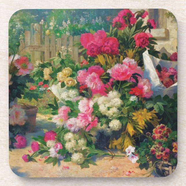 Porta-copo Alfred Petit Flower Baskets e Potes de Flor em... (Frente)