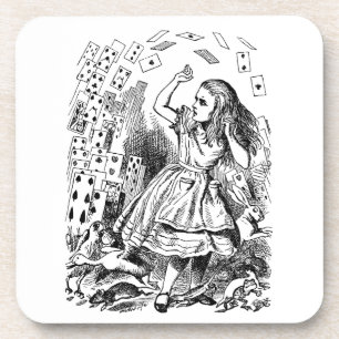 Porta-copo Alice no País das Maravilhas Vintage, Cartas de Ba