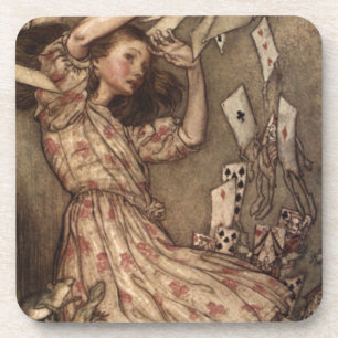 Porta-copo Alice & os cartões por Arthur Rackham