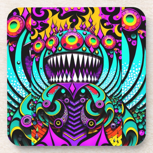 Porta-copo Alimentando as guerras de arte - Ken Gage Art (Frente)