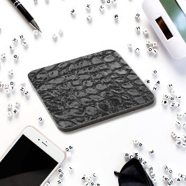 Porta-copo Alligator Black Faux Leather