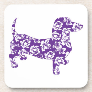 Porta-copo Aloha Purple Doxie Dachshund