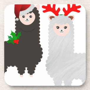 Porta-copo alpacas de renas de natal