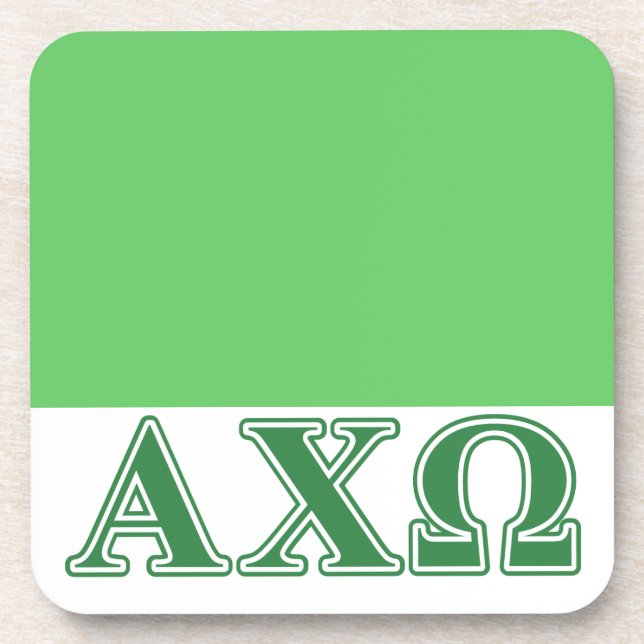 Porta-copo Alphi Chi Omega Letras Verdes (Frente)