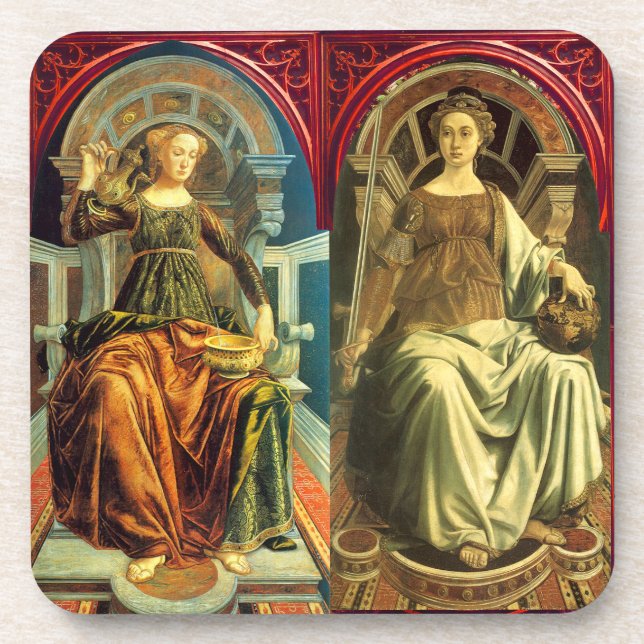 PORTA-COPO ALVOS DE RENISSÂNCIA ANTICOS / TEMPERÂNCIA - JUSTI (Frente)