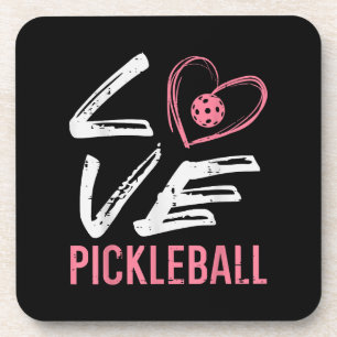 Porta-copo Ama Pickleball Coração Picle Ball Mulheres Meninas