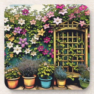 Porta-copo Amantes de plantas e jardinagem Clematis Trellis