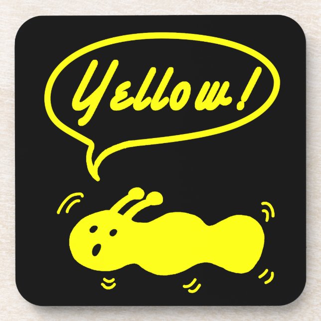 Porta-copo Amarelo! Costeira de bebidas (Frente)