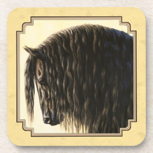 Porta-copo Amarelo de Cavalo Frísia