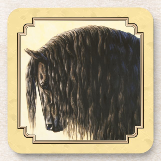 Porta-copo Amarelo Frísia Draft Horse (Frente)