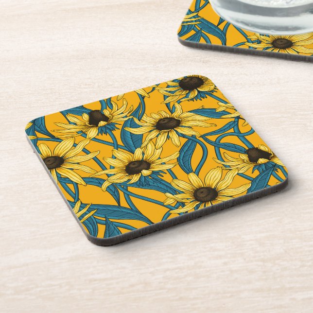 Porta-copo Amarelo Rudbekia em amarelo (Left Side)