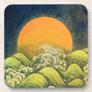 Porta-copo AMATERASU, DEUSA do SOL, preto do verde amarelo