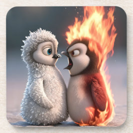 Porta-copo Amber & Frosty Tiny Penguins Big Feelings Coaster