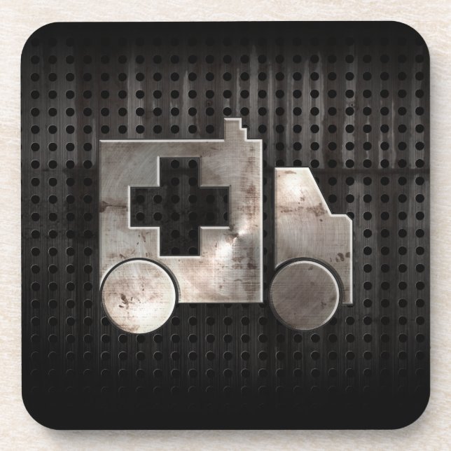 Porta-copo Ambulância áspera (Frente)