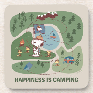 Porta-copo Amendoins Mapa dos acampamentos de Snoopy & Wood