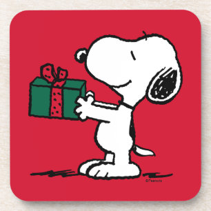 Porta-copo Amendoins Presente de Natal Snoopy Giver