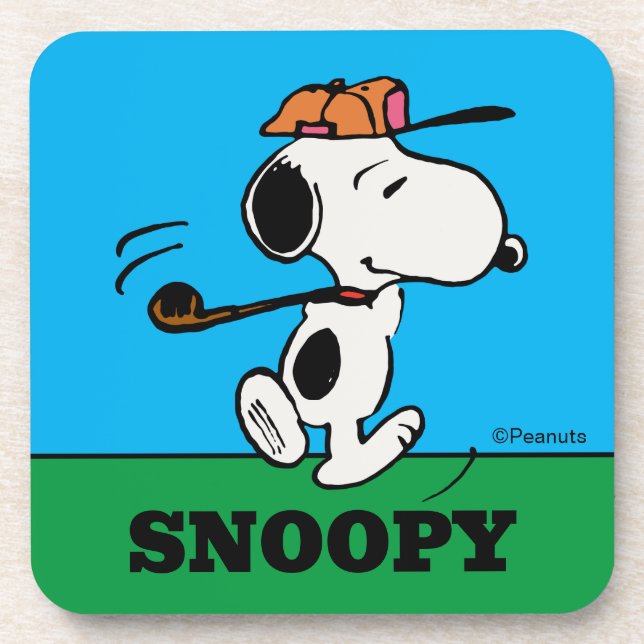 Porta-copo Amendoins | Snoopy Golf Swing (Frente)