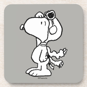 Porta-copo Amendoins   Snoopy the Flying Ace BW