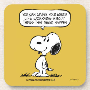 Porta-copo Amendoins Snoopy, você não aguenta sua vida inte