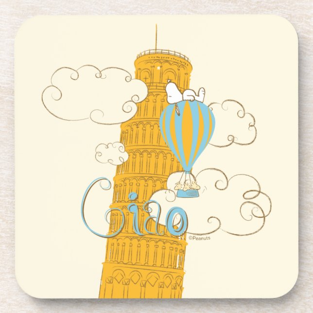 Porta-copo Amendoins | Snoopy & Woodstock Ciao (Frente)