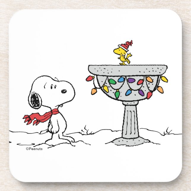 Porta-copo Amendoins | Snoopy & Woodstock congelado (Frente)