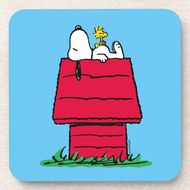 Porta-copo Amendoins | Snoopy & Woodstock Doghouse (Frente)