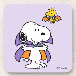 Porta-copo Amendoins Snoopy Woodstock Vampiro Halloween