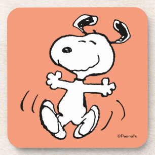 Porta-copo Amendoins   Uma dança feliz snoopy