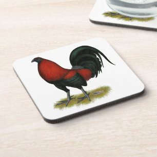 Porta-copo American Game BB Black Red Rooster
