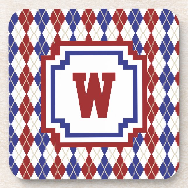 Porta-copo Americana Argyle Square Coaster (Frente)