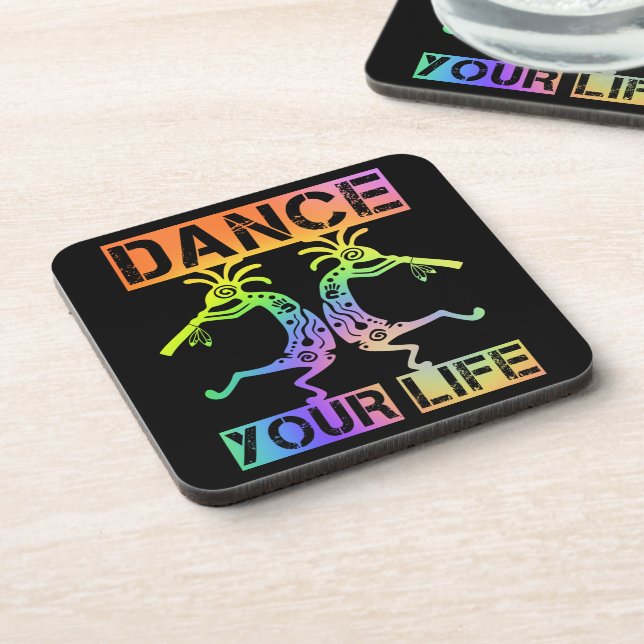 Porta-copo Americanos nativos Kokopelli - Dance sua vida 4 (Left Side)
