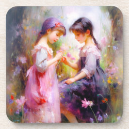 Porta-copo Amigos e Flores