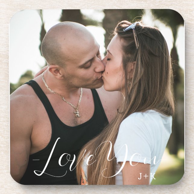 Porta-copo Amo-te, casal (Frente)