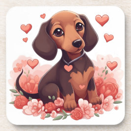 Porta-copo Amor Custa Dachshund Puppy