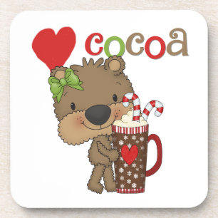 Porta-copo Amor do cacau do urso da menina