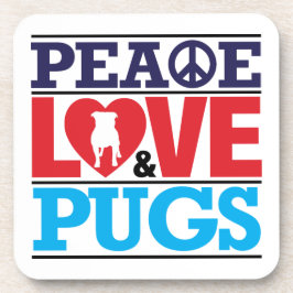 Porta-copo Amor e Pugs da paz