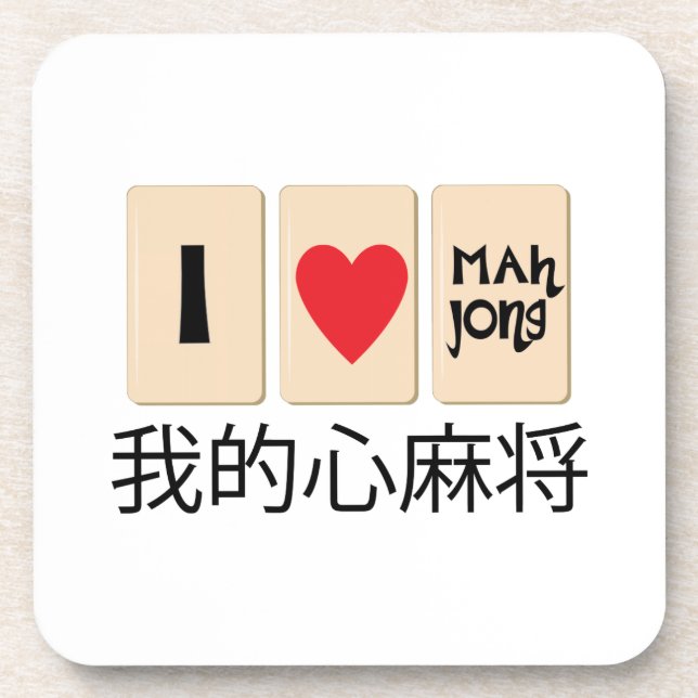Porta-copo Amor Mah Jong (Frente)